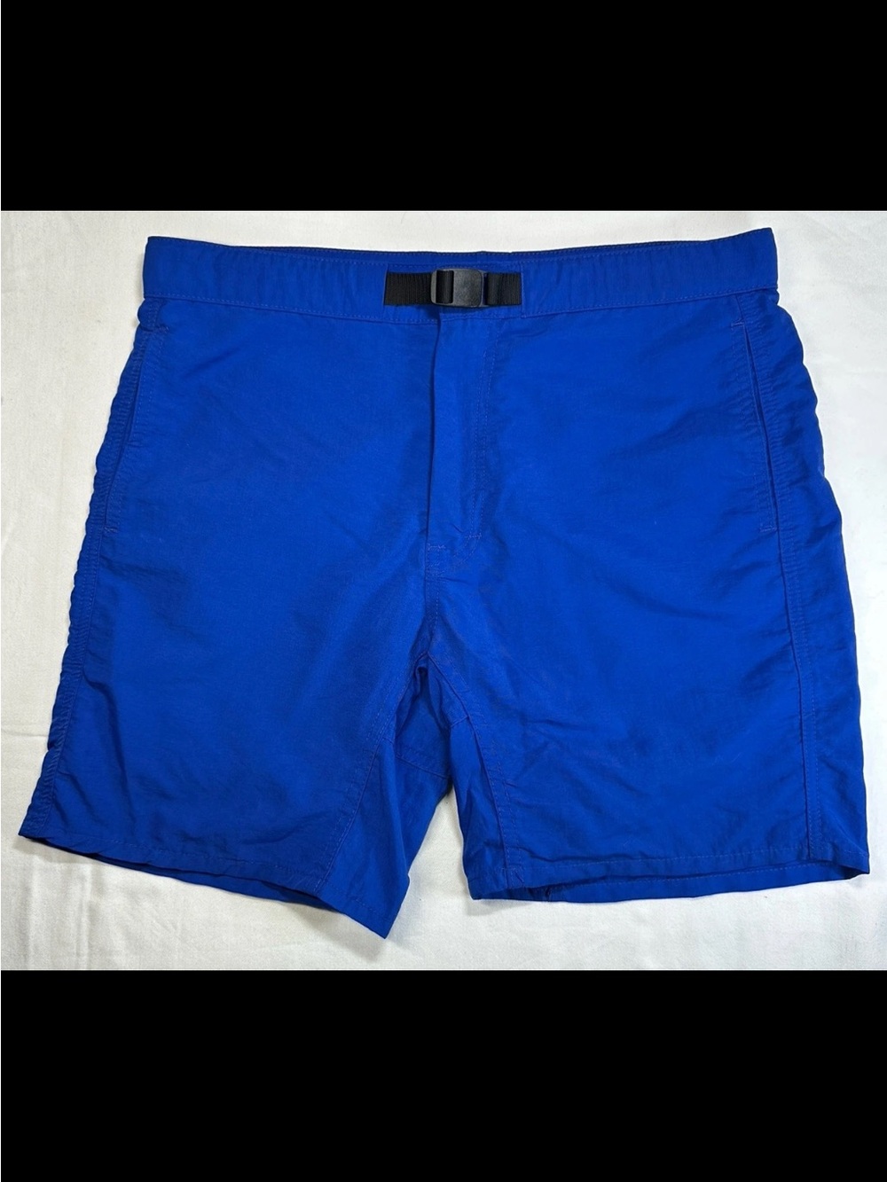 Topo Designs Mountain Shorts Belted Rip Stop Men M Blue Hiking Camping Huckberry